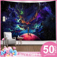 (Ship In 24HR) Huge Galaxy 3D Printed Room Decoration Wall Tapestry