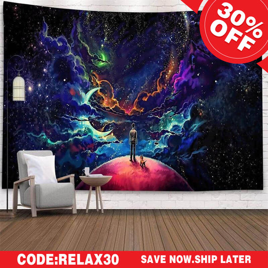 (Ship In 24HR) Huge Galaxy 3D Printed Room Decoration Wall Tapestry