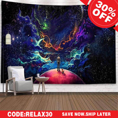 (Ship In 24HR) Huge Galaxy 3D Printed Room Decoration Wall Tapestry