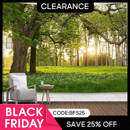 (Ship In 24HR) Sun And Floral Forest 3D Printed Landscape Wall Tapestry