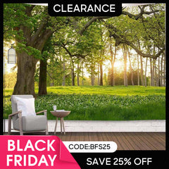 (Ship In 24HR) Sun And Floral Forest 3D Printed Landscape Wall Tapestry