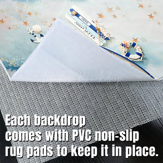 Lofaris Cloud Star Newborn Boat Nautical Floor Backdrop