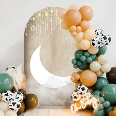 Lofaris Cloudy Moon Baby Shower Double Sided Arch Backdrop