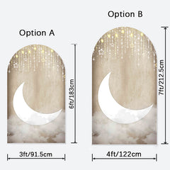 Lofaris Cloudy Moon Baby Shower Double Sided Arch Backdrop