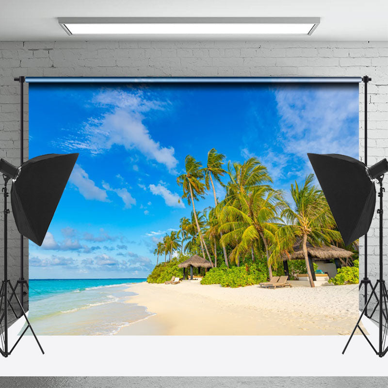 Lofaris Coconut Tree Grass Gazebo Hawaii Photoshoot Backdrop