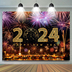 Lofaris Coloful Sparks Cheer To 2023 Happy New Year Backdrop