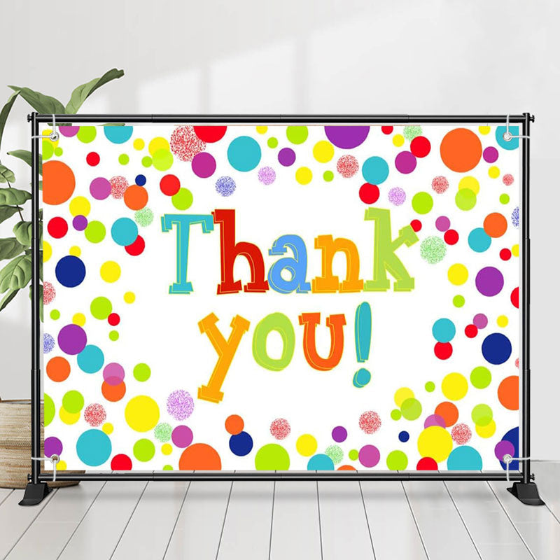 Colored Dots Teacher Appreciation Week Backdrop - Lofaris