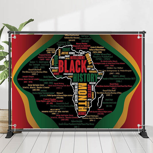 Lofaris Colored Letters Africa Black History Month Backdrop