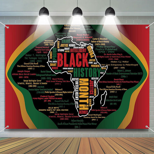 Lofaris Colored Letters Africa Black History Month Backdrop