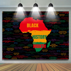 Lofaris Colored Letters African Black History Month Backdrop