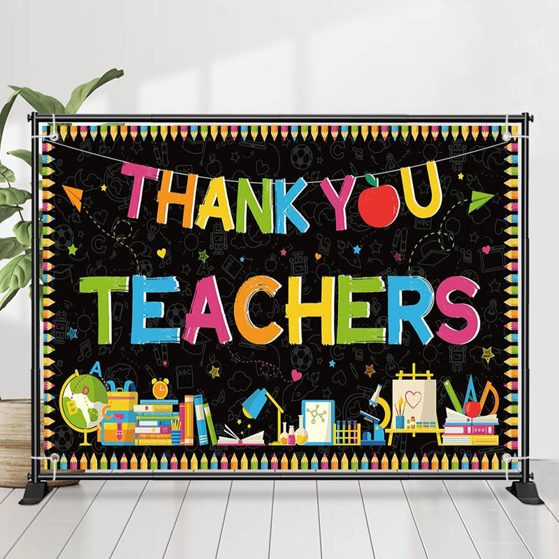Lofaris Colored Pencil Teacher Appreciation Week Backdrop