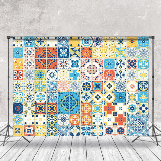 Lofaris Colorful Ancient Tribal Abstract Textured Backdrop