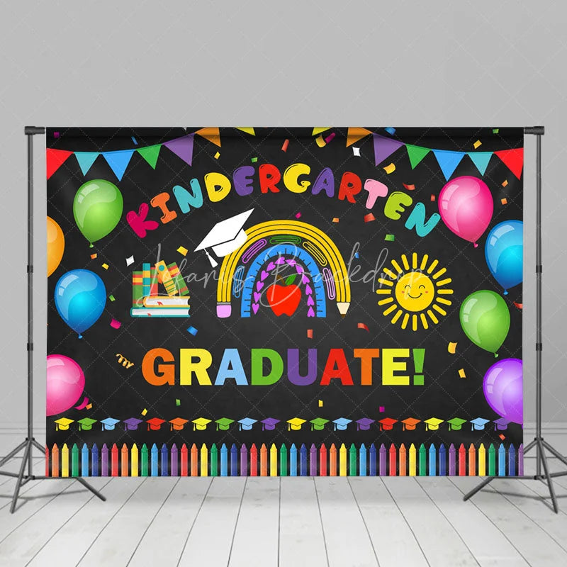 Lofaris Kindergraten Graduation Backdrop With Balloons