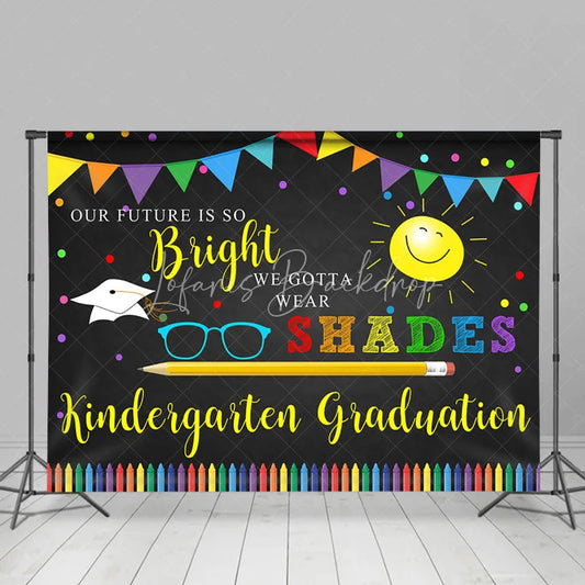 Lofaris Colorful Bright Future Kindergarten Graduation Backdrop