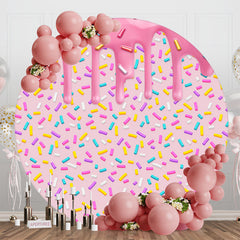 Lofaris Colorful Candy Cream Round Backdrop For Birthday