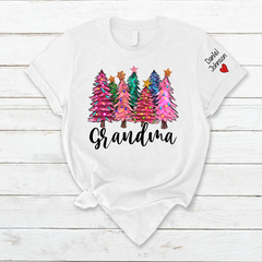 Lofaris Colorful Christmas Trees Love Grandma Kids T - Shirt