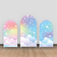 Lofaris Colorful Cloulds Stars Fairy Tale Arch Backdrop Kit