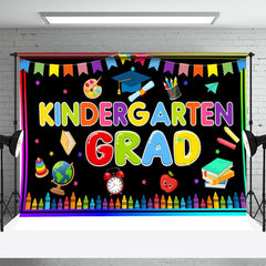 Lofaris Colorful Crayon Study Stuff Star Graduation Backdrop