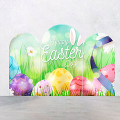 Lofaris Colorful Eggs Grass Spring Bokeh Easter Backdrop Kit
