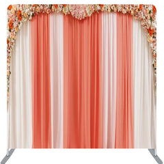 Lofaris Colorful Floral Curtain Style Fabric Wedding Backdrop