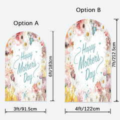 Lofaris Colorful Floral Happy Mothers Day Arch Backdrop