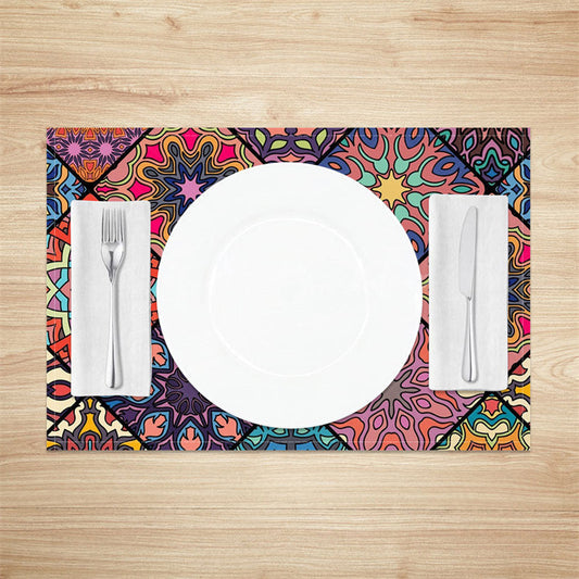Lofaris Colorful Gorgeous Vintage Plaid Set Of 4 Placemats
