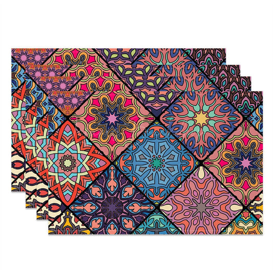 Lofaris Colorful Gorgeous Vintage Plaid Set Of 4 Placemats