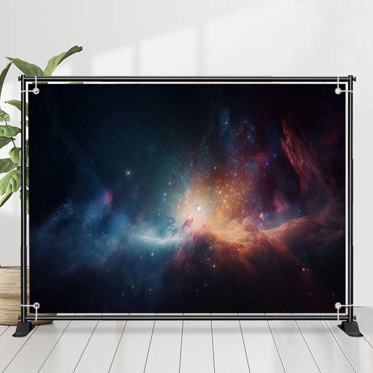 Lofaris Colorful Mystery Glitter Universe Birthday Backdrop