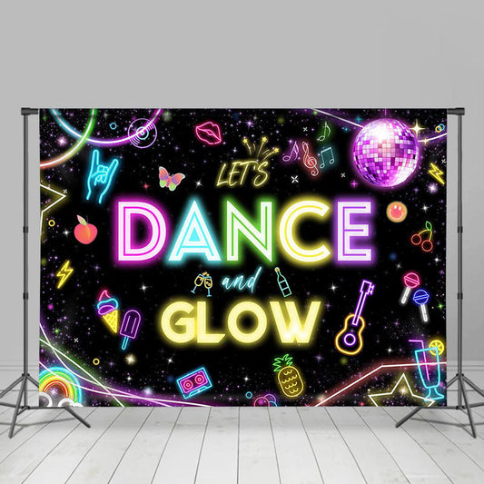 Lofaris Colorful Neon Lights Sequin Ball Star Dance Backdrop