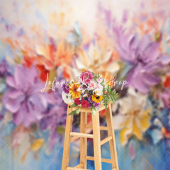 Lofaris Colorful Oil Painting Floral Photo Booth Backdrop