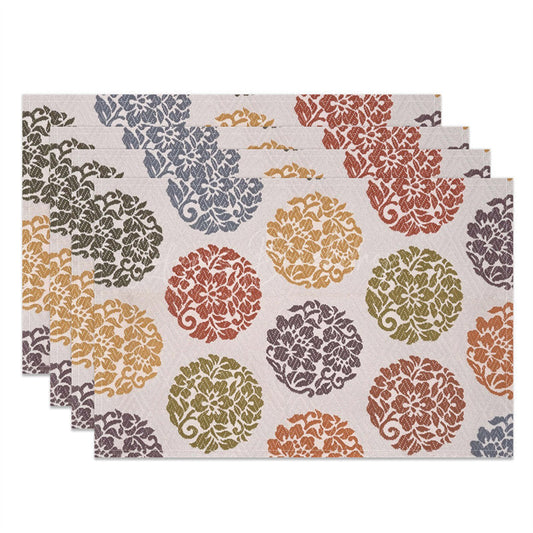 Lofaris Colorful Pattern Vintage Dining Set Of 4 Placemats