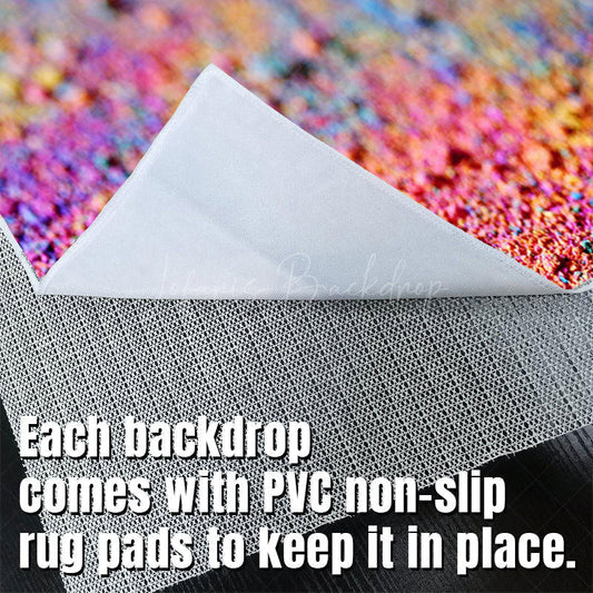 Lofaris Colorful Pigment Granules Texture Bokeh Floor Mat