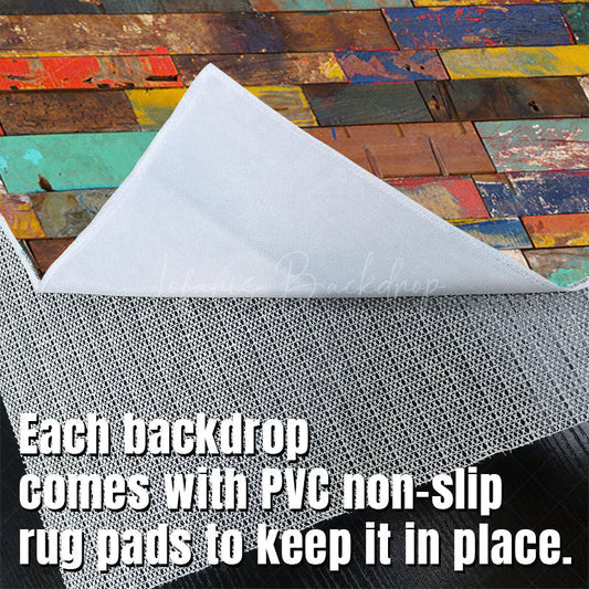 Lofaris Colorful Pigment Retro Brown Wood Floor Backdrop