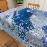 Load image into Gallery viewer, Lofaris Colorful Ribbons Blue Abstract Glitter Fabric Tablecloth
