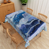 Load image into Gallery viewer, Lofaris Colorful Ribbons Blue Abstract Glitter Fabric Tablecloth