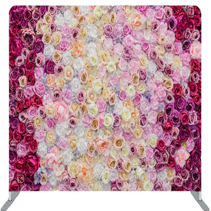 Lofaris Colorful Rose Wall Valentines Day Backdrop Cover
