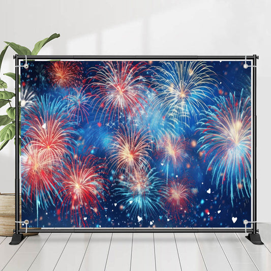 Lofaris Colorful Sparkle Night Bokeh Happy New Year Backdrop