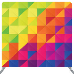 Lofaris Colorful Tangram Style Fabric Birthday Backdrop Cover