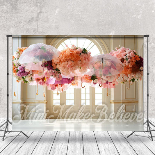 Lofaris Colorful Transparent Flower Umbrella Floral Backdrop
