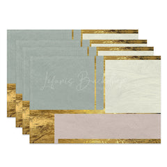 Lofaris Colors Block Golden Morden Dining Set Of 4 Placemats