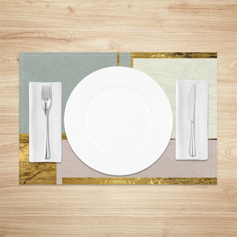 Lofaris Colors Block Golden Morden Dining Set Of 4 Placemats