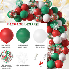 Lofaris Confetti Christmas Balloon Arch Kit Snowflake Decorations