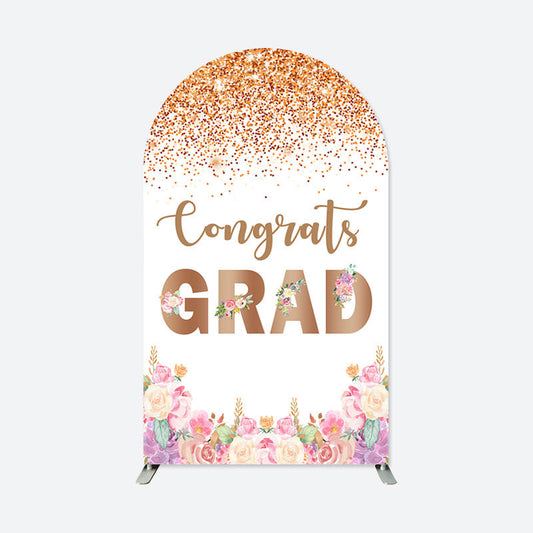 Lofaris Congrats Colorful Flowers Graduation Arch Backdrop