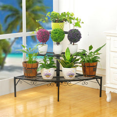 Lofaris Corner Ladder Potted Plant Stand For Indoor Outdoor Decor