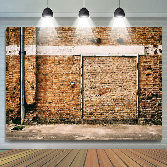 Lofaris Country Bucolic Red Brick Wall Portrait Backdrop