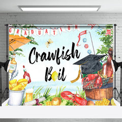 Lofaris Crawfish Boil Seaside Wine Food Graduation Backdrop