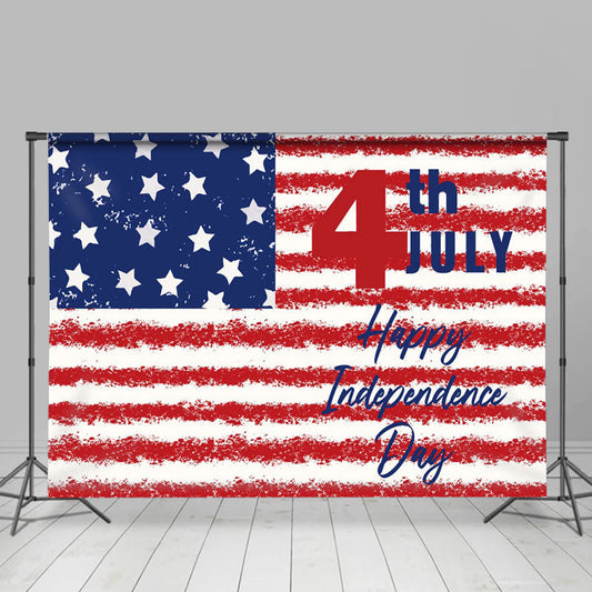 Lofaris Crayon Draw American Flag Independence Day Backdrop