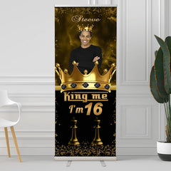 Lofaris Crown King Me Custom Retractable Birthday Banner