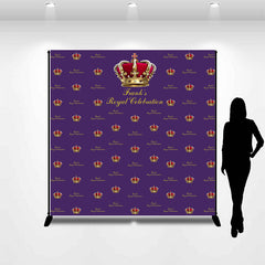 Lofaris Crown Royal Custom Step And Repeat Purple Birthday Backdrop