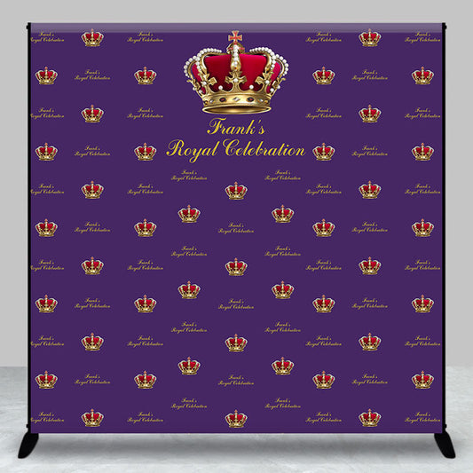 Lofaris Crown Royal Custom Step And Repeat Purple Birthday Backdrop